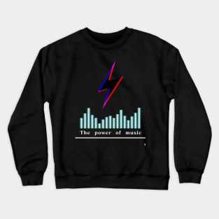 Colourful lightning , the power of music. Crewneck Sweatshirt